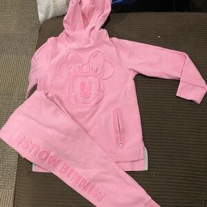 Girls Minnie Mouse Sweatsuit Size 5/6